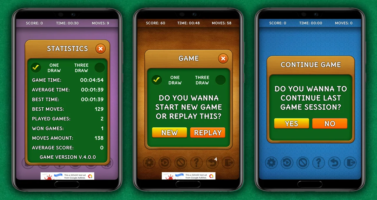 Klondike Solitaire Template (Portrait + Landscape) — screenshot 3