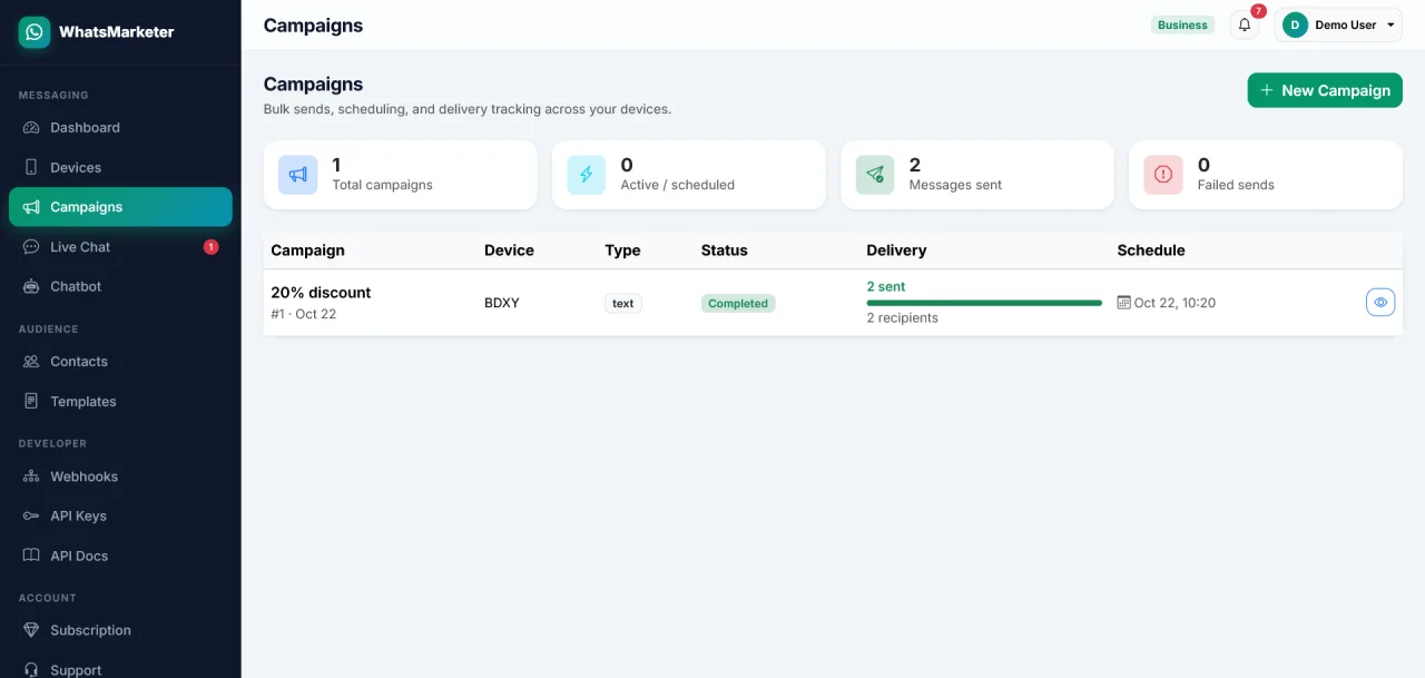 WhatsMarketer - Laravel WhatsApp marketing SaaS — screenshot 10