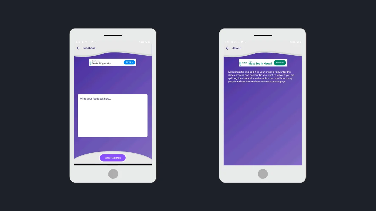 Tip Calculator - Android App Source Code — screenshot 3