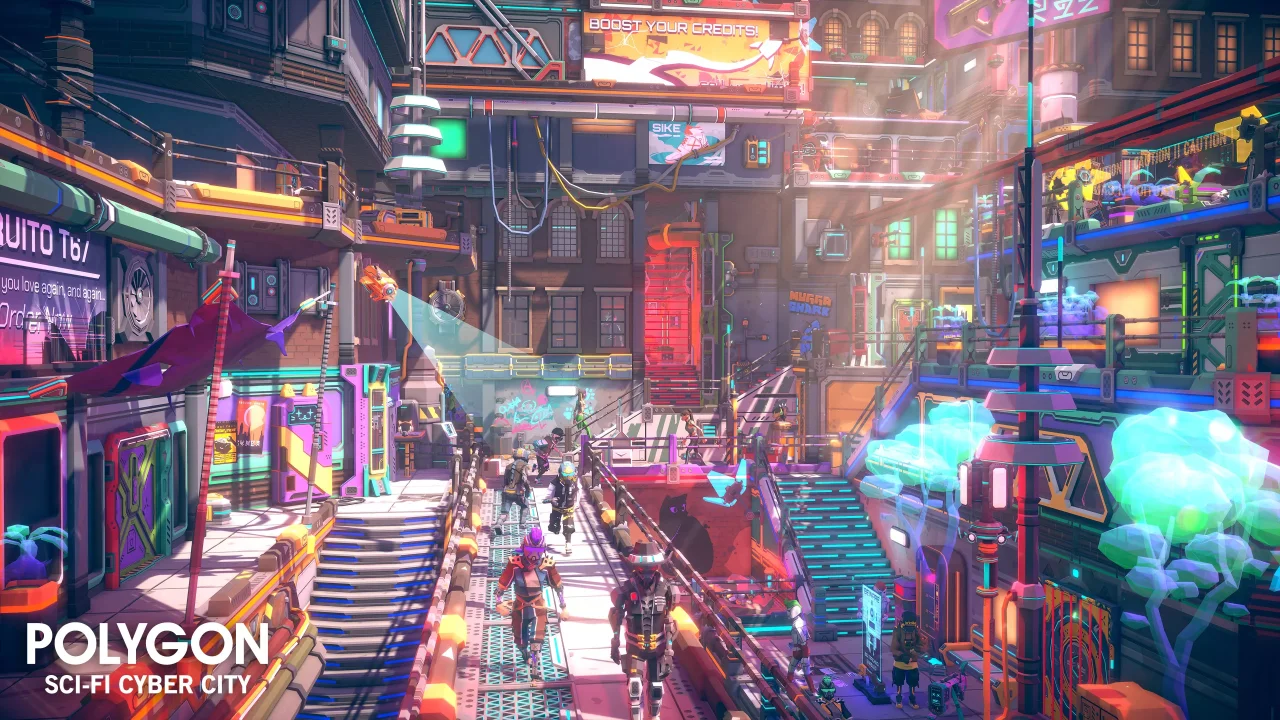 POLYGON Sci-Fi Cyber City - Low Poly 3D Art by Synty — screenshot 10
