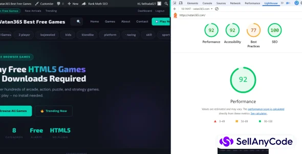 HTML5 Game Portal WordPress Theme AdSense-Ready