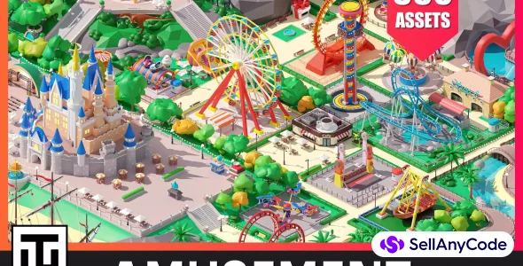 Amusement Park - Low Poly 3D Models Pack