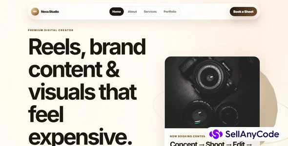 Nexa Studio Digital Creator Portfolio Template