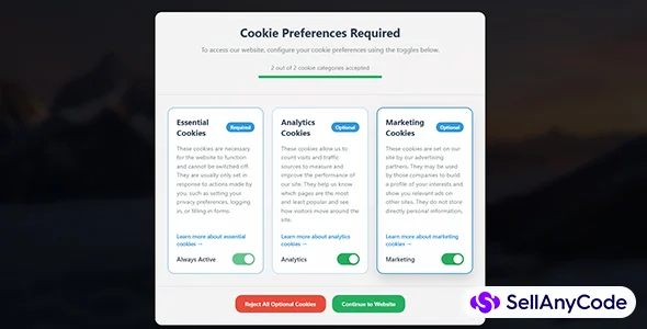 Professional Cookie Consent Solution