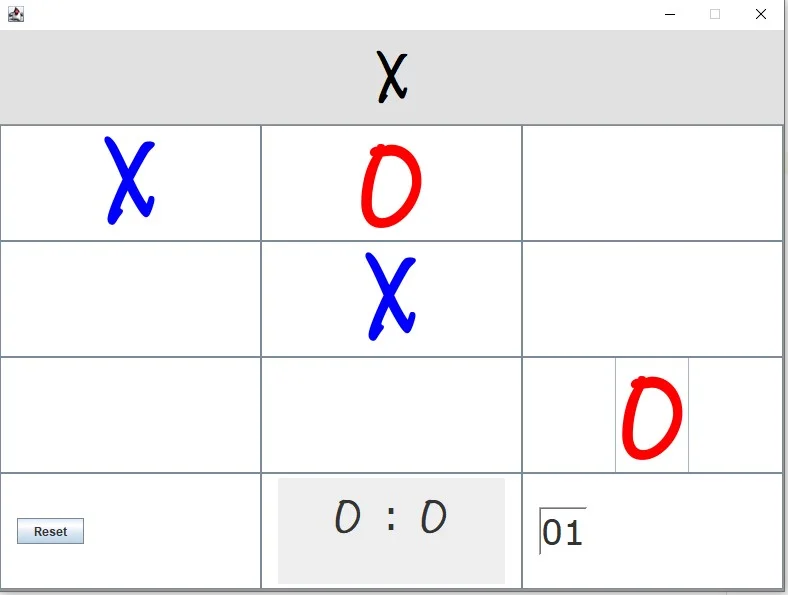 Tic Tac Toe JFrame — screenshot 2