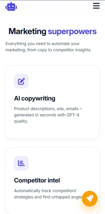 AI-Mate - AI Marketing Assistant Landing Page HTML Template — screenshot 4