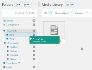 WordPress Real Media Library: Media Library Folder & File Manager for Media Management