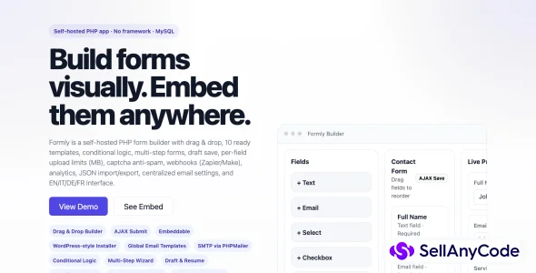 Formly - PHP Form Builder with Drag and Drop