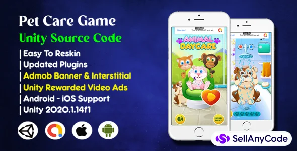 Pet Care Game Source Code (AdMob + Unity Ads)