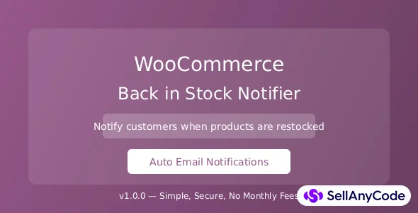 StockAlert Pro - WooCommerce Back in Stock Notifier