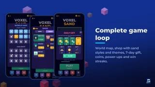 Voxel Sand: 3D Sand Sort Puzzle, Unity Game Template