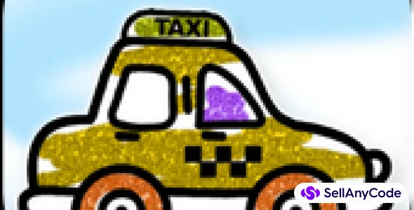 Glitter Coloring Pages for Cars