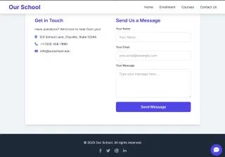 Chat AI and School Landing Webpage