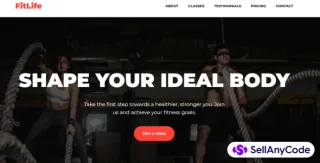 FitLife - Responsive Fitness & Gym HTML Landing Page Template