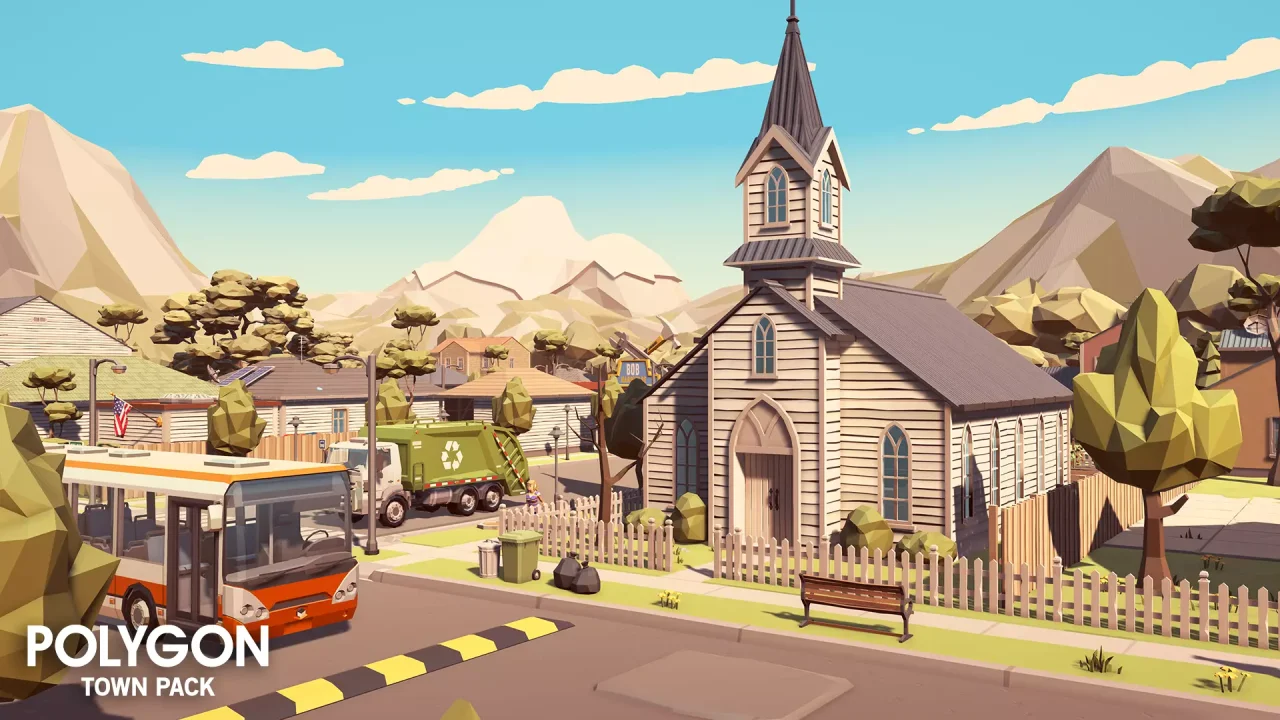 POLYGON Town Pack - Low Poly 3D Art by Synty — screenshot 1