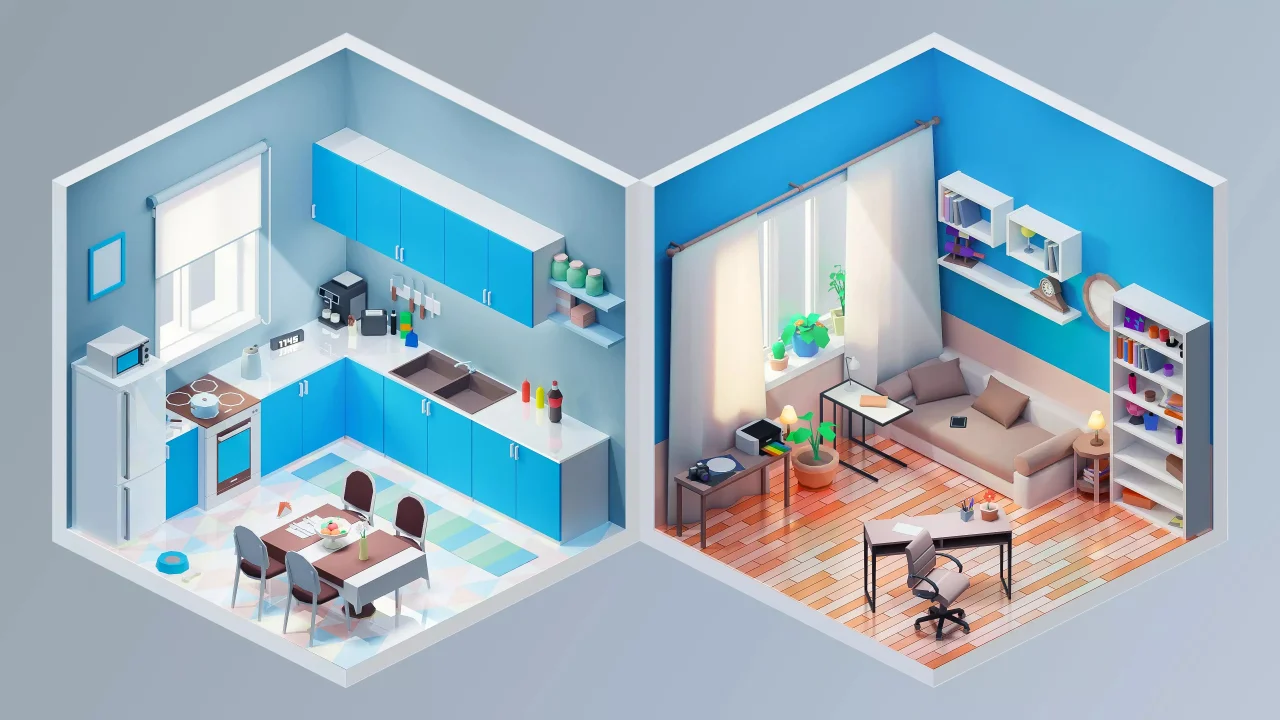 Interior - Low Poly 3D Models Pack — screenshot 3