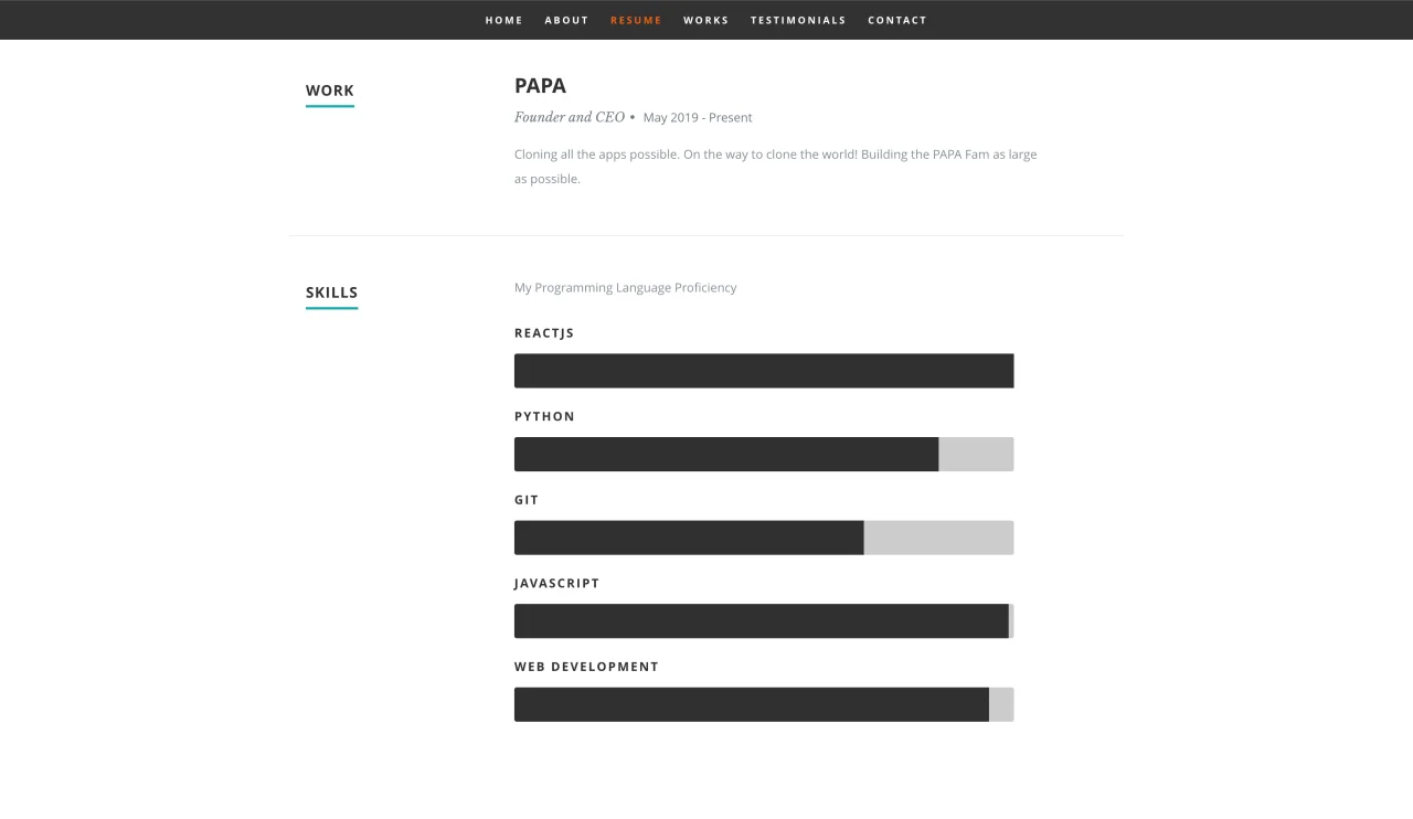 Portfolio Template — screenshot 3