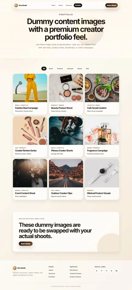 Nexa Studio Digital Creator Portfolio Template — screenshot 3