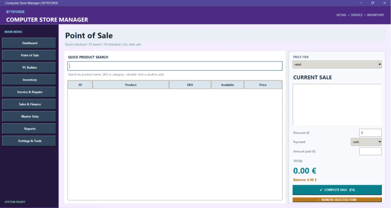Computer Store Manager - All-in-One POS — screenshot 1