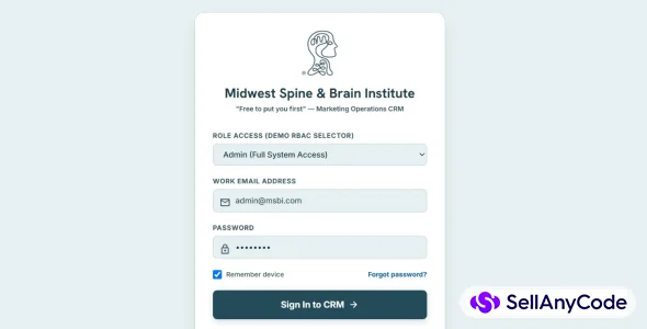 MSBI Marketing Operations CRM Wireframe Specification Document — cover