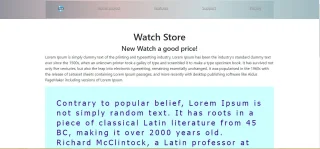 Watch Store Luxury Silver on HTML Template