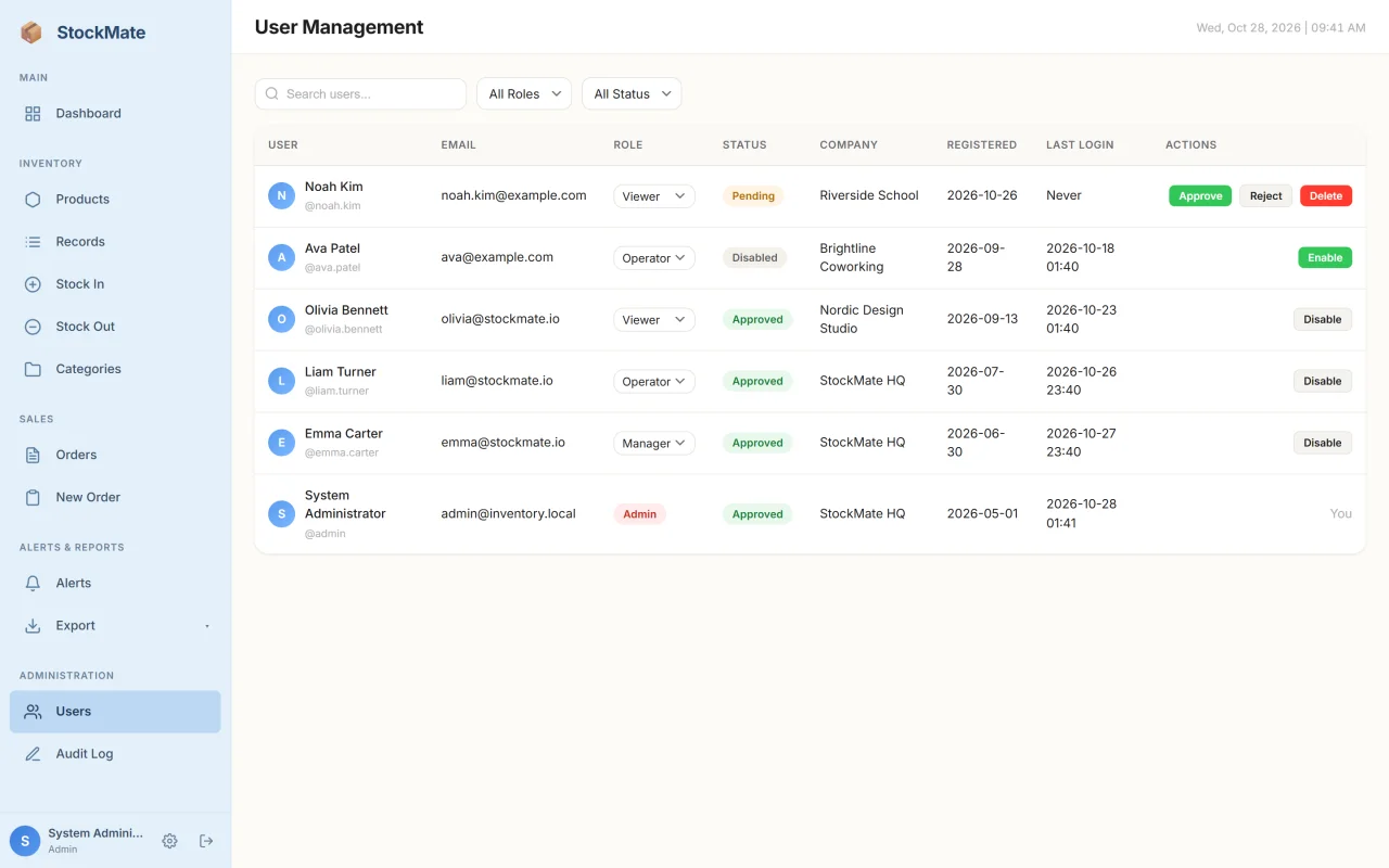 StockMate Inventory, Stock & Sales Management System (Flask + Python) — screenshot 10