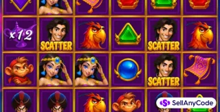 Aladdin Wishes Cascading Slot Game (Cocos Creator 3.8.8, iOS)