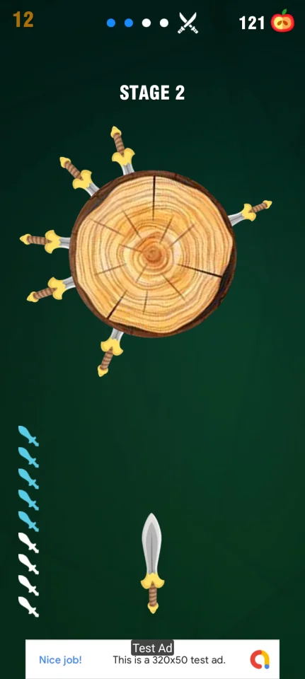 Knife Hit Unity Source Code 10 Ad Networks — screenshot 2