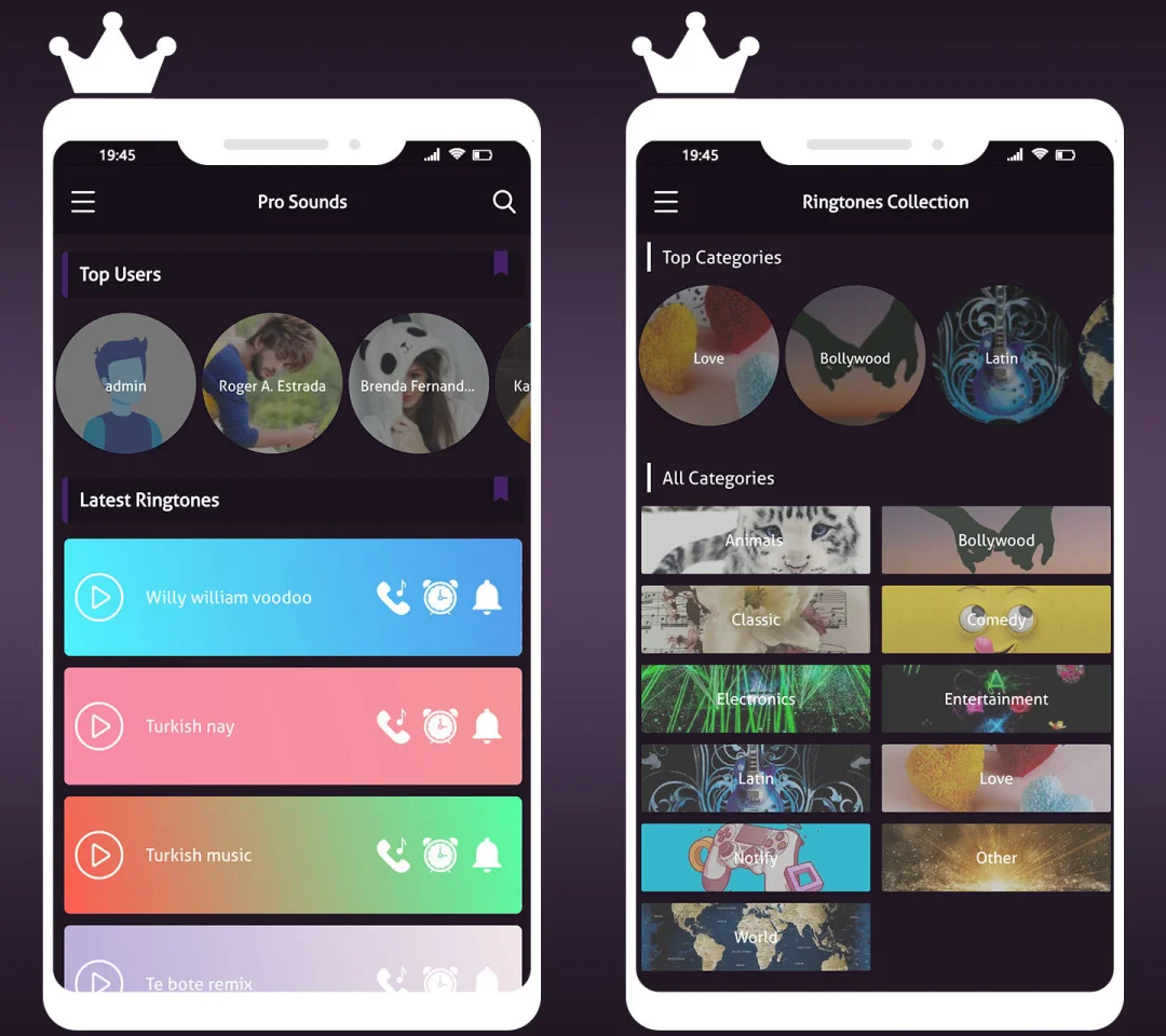 Pro Souds & Ringtones Collection 2021 - AdMob & Facebook Ads & Push Notifications — screenshot 4