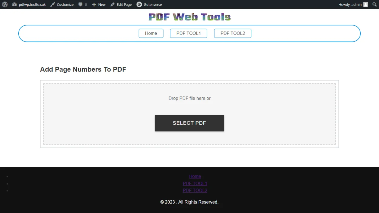 PDF ToolKit All-in-One PDF Tools WordPress Plugin — screenshot 2