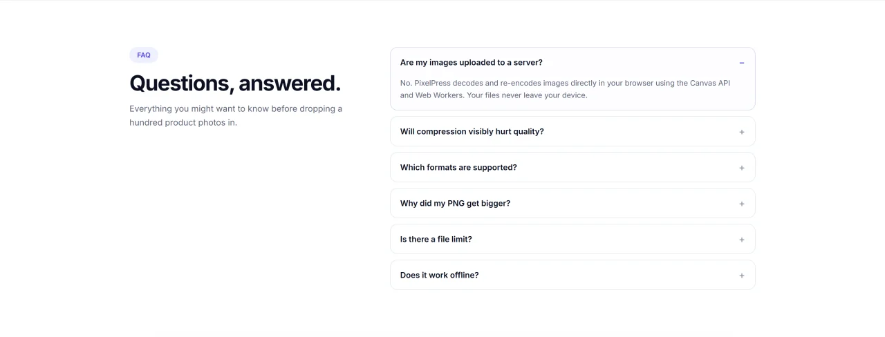 PixelPress - Browser Image Compressor for JPG, PNG & WebP (React + TypeScript) — screenshot 6