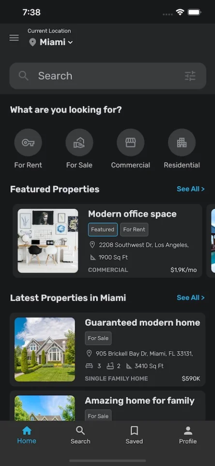 Houzi AI Real Estate Flutter App for Houzez with AI Search, CRM and Property Listings — screenshot 3