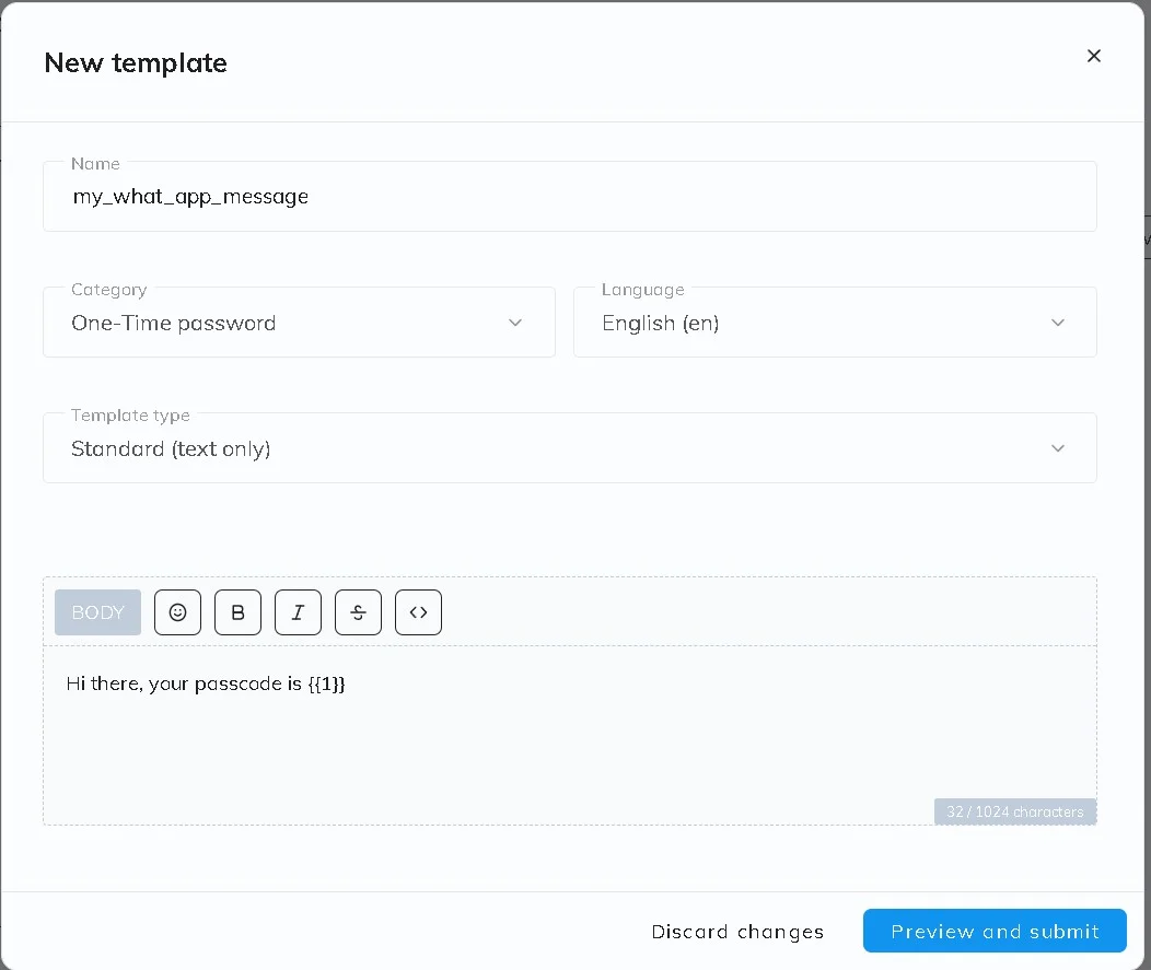 Using C# with 360 Dialog WhatsApp API Templates — screenshot 3