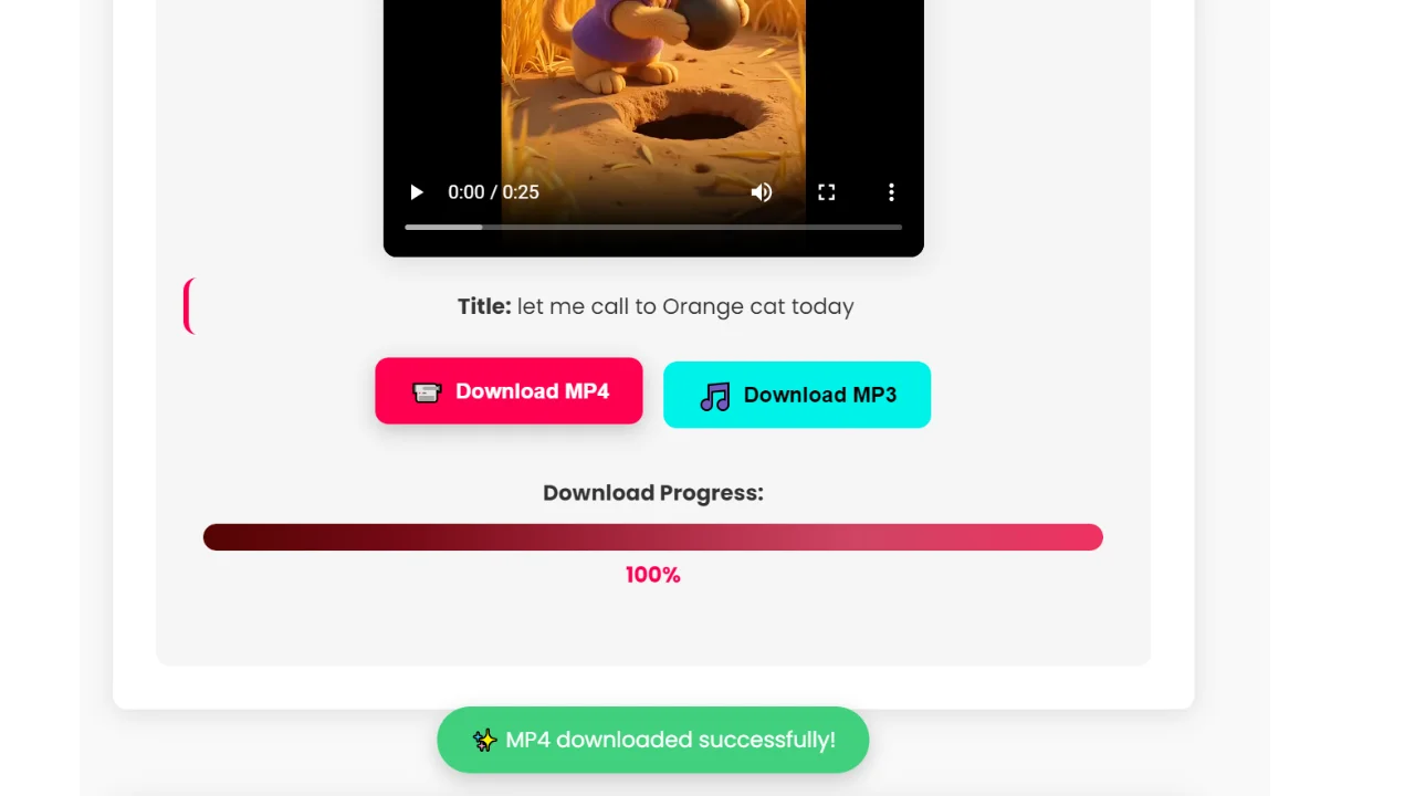 TikTok Video Downloader Without Watermark Pure Frontend Tool — screenshot 2