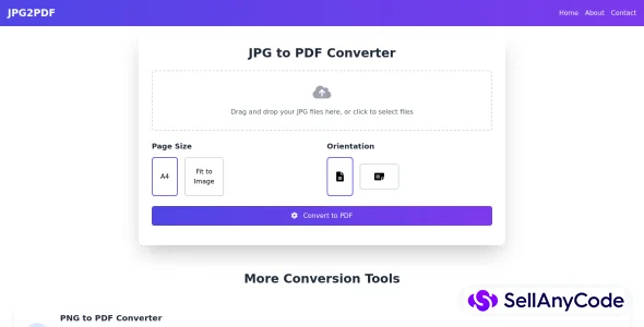 Image to PDF Converter Website Script