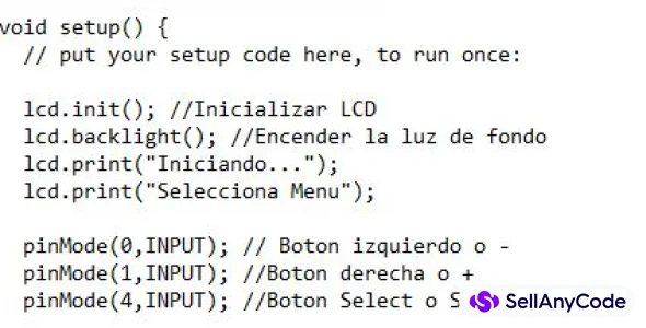 Menu Select Interface on Arduino