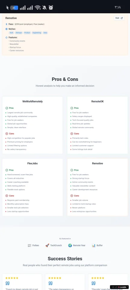 Modern Landing Page for Remote Job Platforms — screenshot 3
