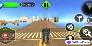 Airplane Jet Robot Transform Robot: Robot Car Transform 64 Bit