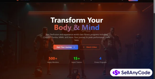 Gym Website Source Code