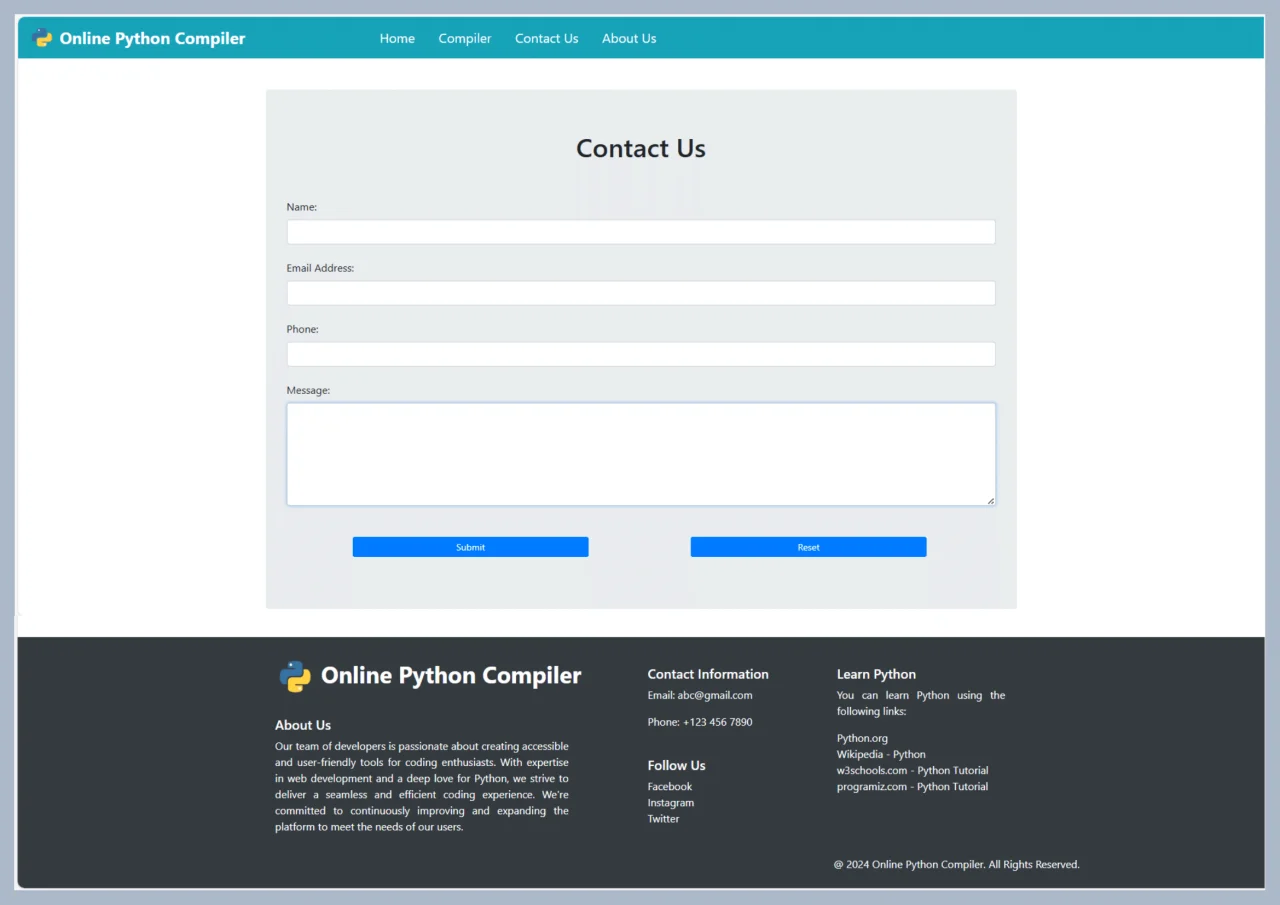 A Online Python Compiler — screenshot 3