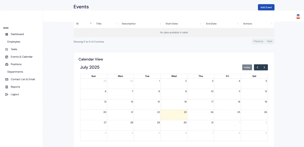 Human Resource Management System (Web System Desktop - Mobile) — screenshot 1