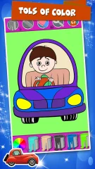 Glitter Coloring Pages for Cars