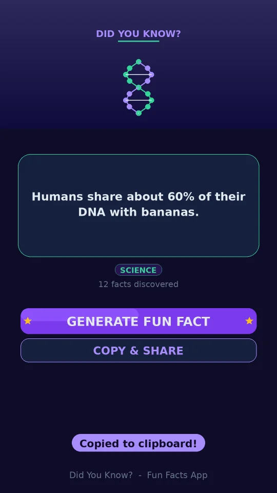 Fun Facts Android App — screenshot 3
