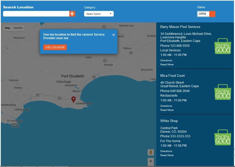 Store Locator (Google Maps) for WordPress — screenshot 1