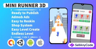 Mini Runner 3D (Unity+AdMob+Hypercasual+Android)