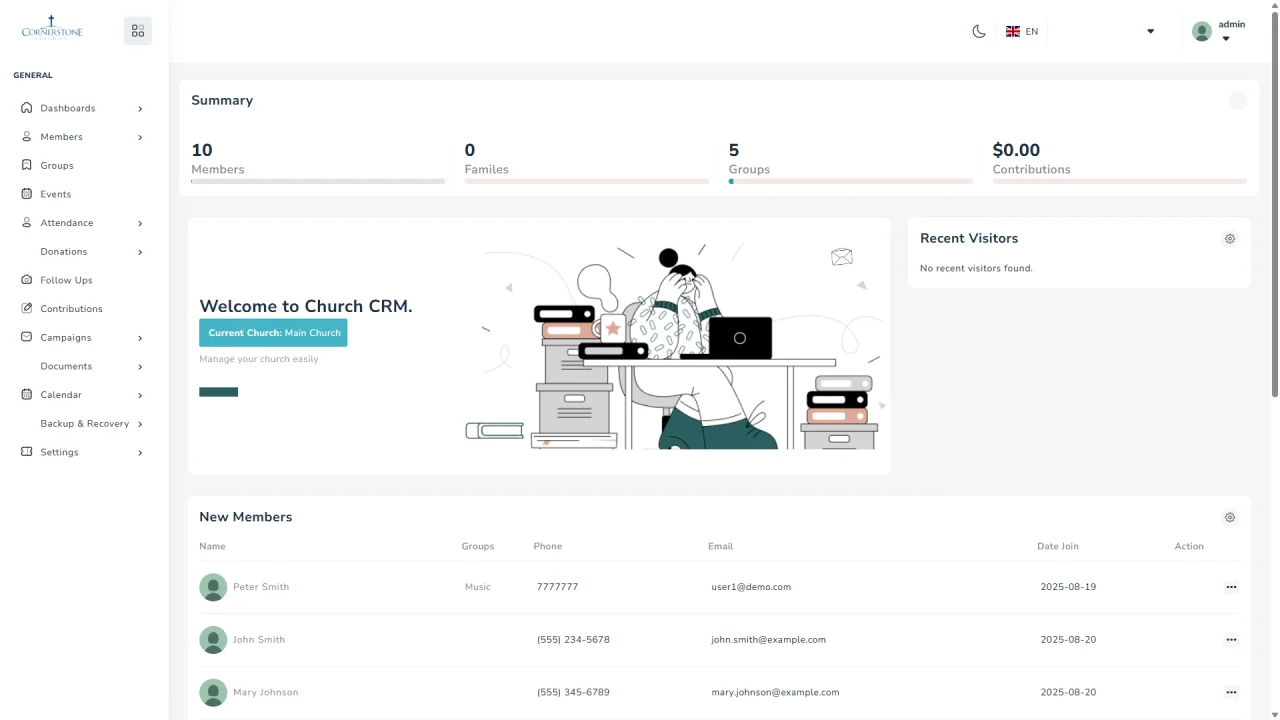 Church Management System - Complete Laravel 11 Solution — screenshot 1