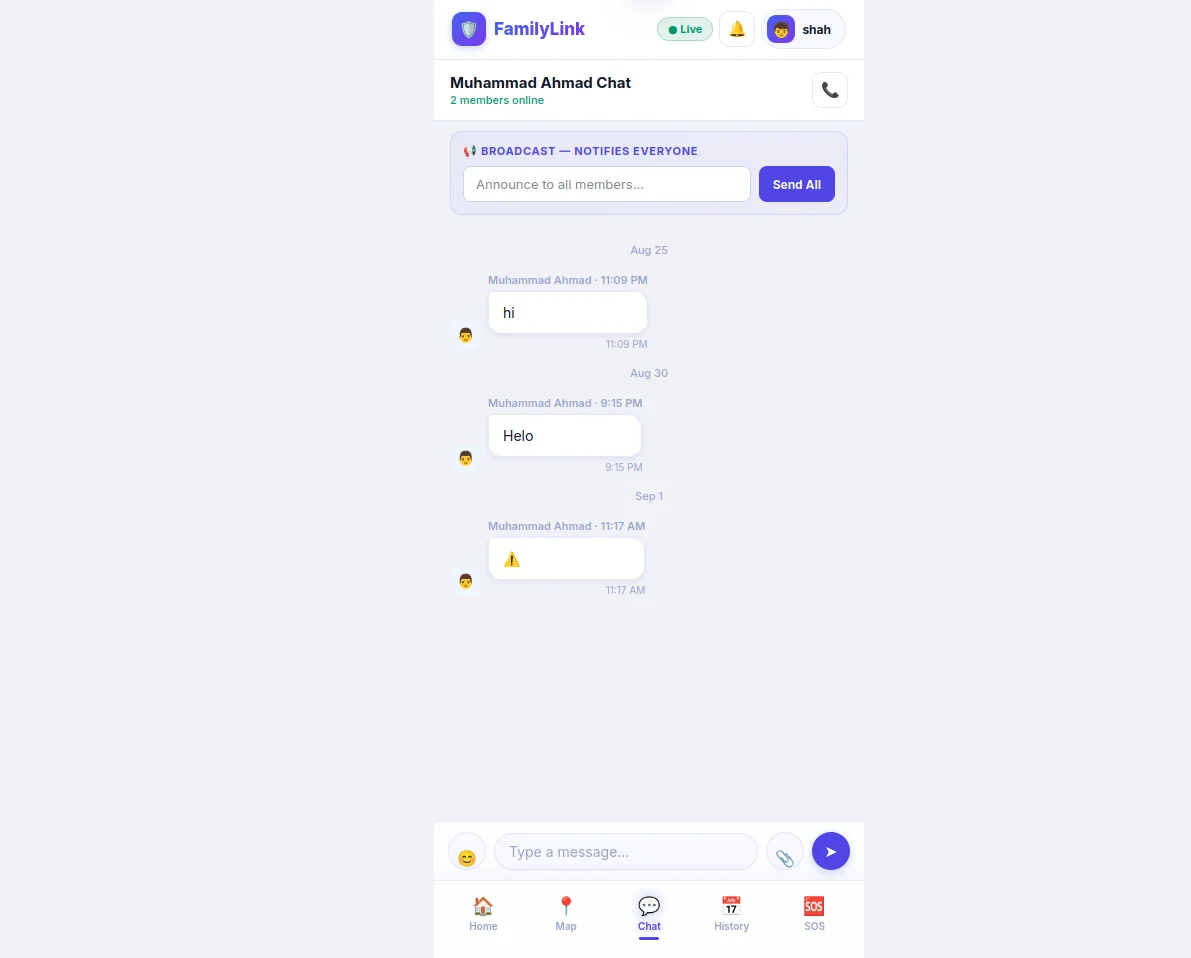 FamilyLink - Real-Time Family Safety App — screenshot 2