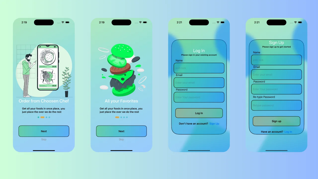 Food Delivery Native iOS App UI Template 2025 — screenshot 1