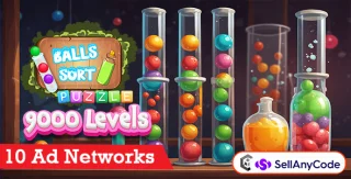 Ball Sort Puzzle Unity Source Code - 10 Ad Networks