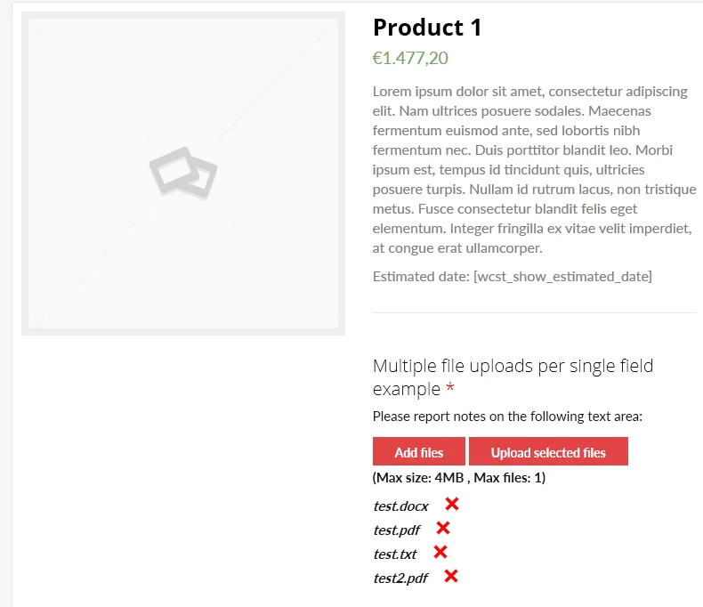 WooCommerce Upload Files — screenshot 3